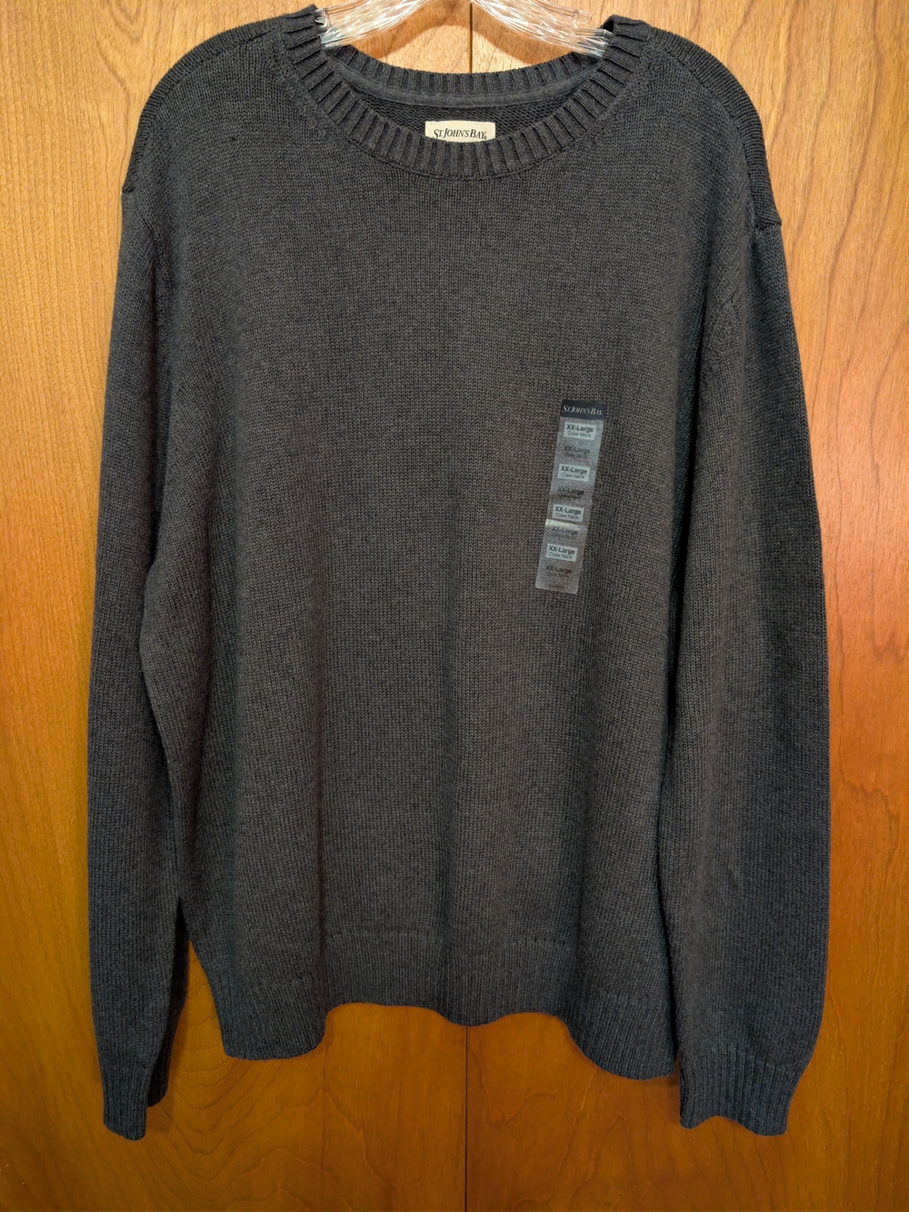 St. John's Bay Men's Charcoal Heather Crewneck Sweater